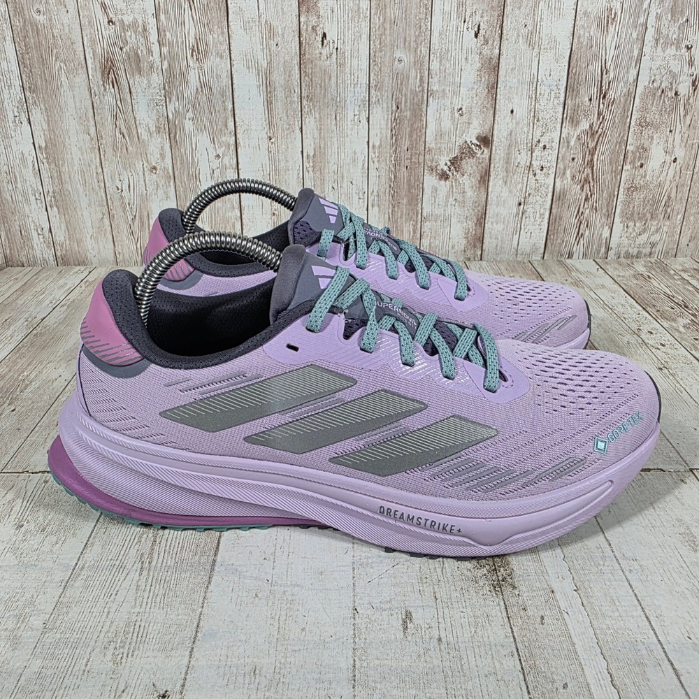 Adidas Supernova Rise GTX Womens 8.5 Running Shoes Purple JQ5486 Waterproof